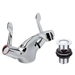 Deva Vitality Lever Basin Mixer with Press Top Waste Chrome - VL113