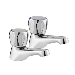 Deva Vitality Round Basin Taps Chrome - VR101