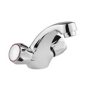 Deva Vitality Round Basin Mixer with Press Top Waste Chrome - VR113