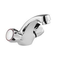 Deva Vitality Round Basin Mixer with Press Top Waste Chrome - VR113