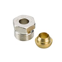 Danfoss 1/2" x 10mm Compression Fitting for Copper Pipe