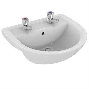 Armitage Shanks Sandringham 21 Semi-Countertop Basin 50cm 2 Tap Hole