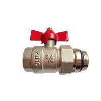 Frankische UFH 3/4" FxM Union Red T-Handle Ball Valve - PPA0212