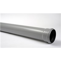 Express Pushfit Soil 110mm x 3m Single Socket Pipe - Black