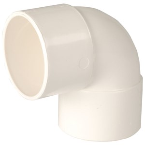 Express Solvent Waste Knuckle Bend 40mm x 90deg White