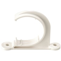 Express Waste Open Pipe Bracket 50mm - White