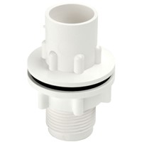 Express Overflow 3/4" Straight Tank Connector - White