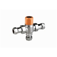 Express 15mm TMV3/2 Thermostatic Mixing Valve & Non Return Valve + Strainer