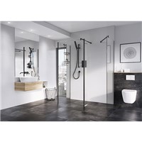 Inspirations 200 Pivoting Deflector Glass Panel Black