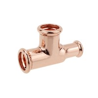 Express Copper Press 22 x 15 x 22mm Reduced End Tee