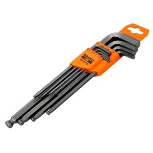Bahco 9 piece Metric Long Ball End Hex L-Key Set - BE-9770