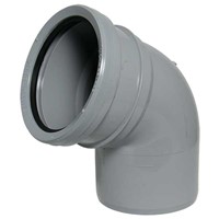 Floplast Ring Seal Soil 112.5 degree Bend Socket / Spigot - Grey