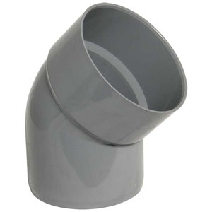 Floplast Ring Seal Soil 135 degree Bottom Offset Bend - Grey