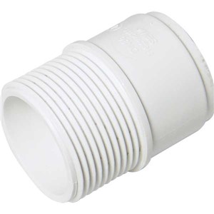 Floplast ABS Solvent Weld 32mm Male Adaptor - White