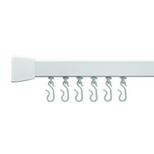 Croydex Module 4 2135mm Profile 800 Straight Shower Rail White