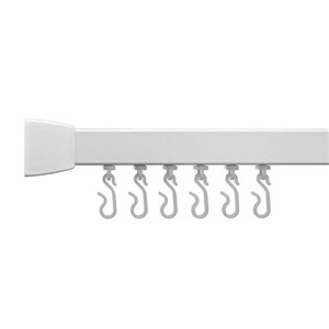 Croydex Professional 800 Shower Rail 1830mm Straight White