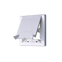 Hep2O Radiator Outlet Cover with Flap White