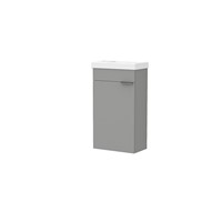 Inspirations Wall Hung Cloakroom Washbasin Unit Only - Left Handed No Handle - City Grey