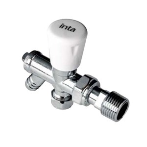 Inta 10mm Manual Radiator Valve with Drain Off Tail