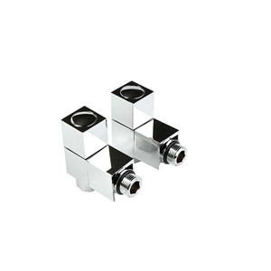 Inta Square Angled Radiator Valve Chrome - 1030CP
