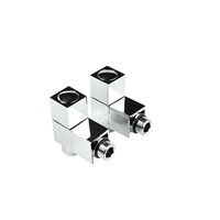 Inta Square Angled Radiator Valve Chrome - 1030CP