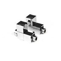 Inta Square Straight Radiator Valve Chrome