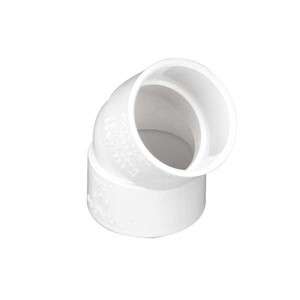 Marley MUPVC 40mm 45 Degree Bend - White