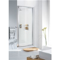 Lakes Classic 750mm x 1850mm Framed Pivot Door - Silver Frame & Clear Glass