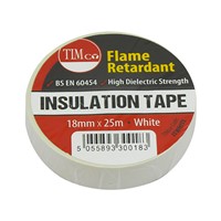 Timco 25m x 18mm PVC Insulation Tape White