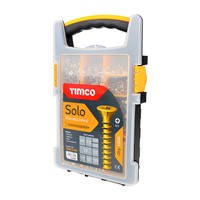 Timco Mixed Double Countersunk PZ Solo Chipboard & Woodscrew Yellow - Tray 1200