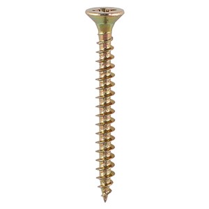 Timco 4.0 x 50mm Double Countersunk PZ Solo Woodscrew Yellow - Bag 280 - 40050CHYB