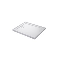 Mira 1000 x 760mm Flight Low Level Rectangular Shower Tray 4 Upstands White