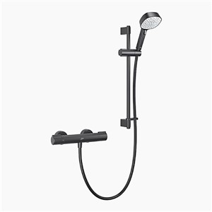 Mira Relate EV Single Outlet Bar Shower Valve - Matt Black