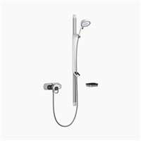 Mira Select Flex Exposed Mixer Shower - White / Chrome