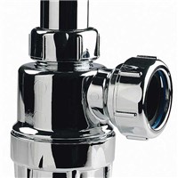 Marley Multikwik 32mm Adjustable Bottle Trap including 400mm x 32mm Pipe Chrome