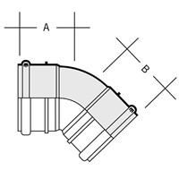 Marley 110mm x 10 Degree Solid Wall Short Radius Bend - Socket/Spigot