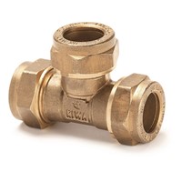 Express Compression Brass Equal Tee 10mm