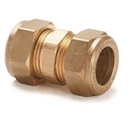 Express Compression Brass Straight Coupling 22mm