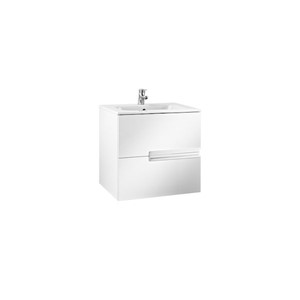 Roca Victoria-N UNIK 600mm 2 Drawer Unit & Basin Gloss White