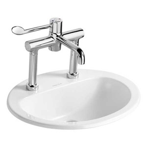 Armitage Shanks Orbit 21 Vanity Basin 55cm 2 Tap Hole  - No Overflow