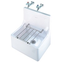 Armitage Shanks Alder Sink with Bucket Grating & Hard Wood Pad