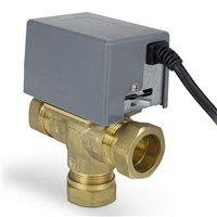 Salus 22mm 3 Port Motorised Valve with Microswitch & Detachable Head