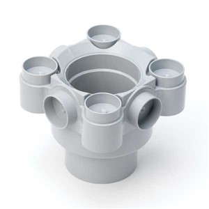 Marley 110mm Collar Boss Double Solvent Socket - Grey