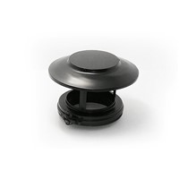 ICID+ 125mm Rain Cap No Mesh Black