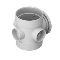 Marley 110mm Straight Access Pipe Solvent Socket / Spigot - Grey