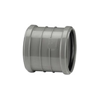 Terrain 110mm Pushfit Double Socket Slip Coupler - Grey