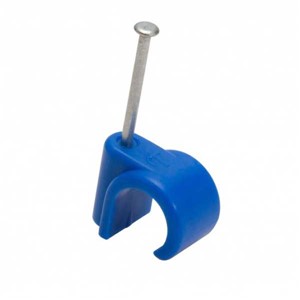 Talon 15mm Cold Identification Nail-In Pipe Clip Blue