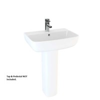 Inspirations Milano Thin Lipped Square 55cm 1 Taphole Basin