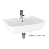 Inspirations Milano Thin Lipped Square 60cm 1 Taphole Basin