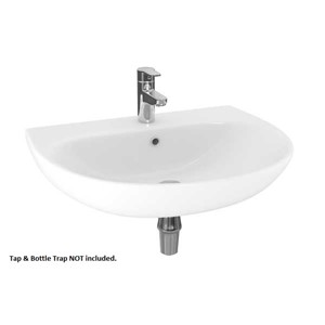 Inspirations Milano Thin Lipped Round 60cm 1 Taphole Basin